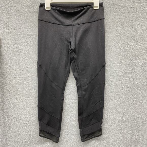 Lululemon Align Leggings Womens Size 8 Crop 21" High-Rise Black Emboss Monochrom - Picture 1 of 6
